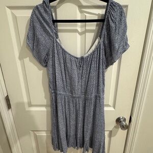 Abercrombie and Fitch Blue Floral Pattern Mini Dress